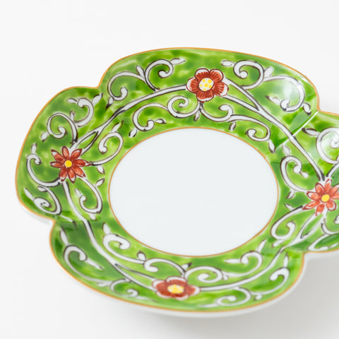 Nishiki Arabesque Clover Shaped Hasami Main Plate