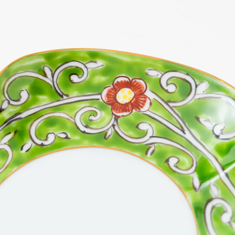 Nishiki Arabesque Clover Shaped Hasami Main Plate