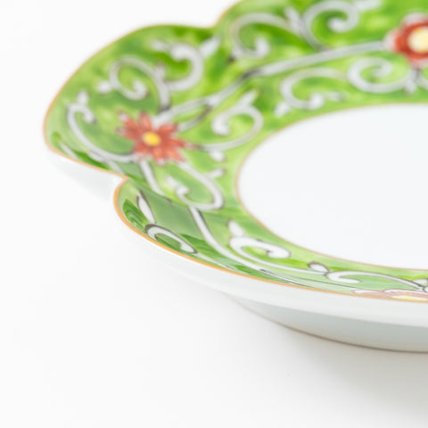 Nishiki Arabesque Clover Shaped Hasami Main Plate