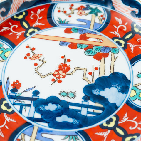 Old Imari-Style "Pine, Bamboo and Plum" Hasami Main Plate