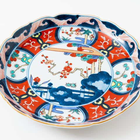 Old Imari-Style "Pine, Bamboo and Plum" Hasami Main Plate