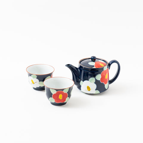 Vivid Camellia Arita Tea Set