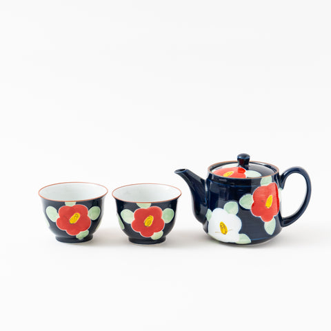 Vivid Camellia Arita Tea Set