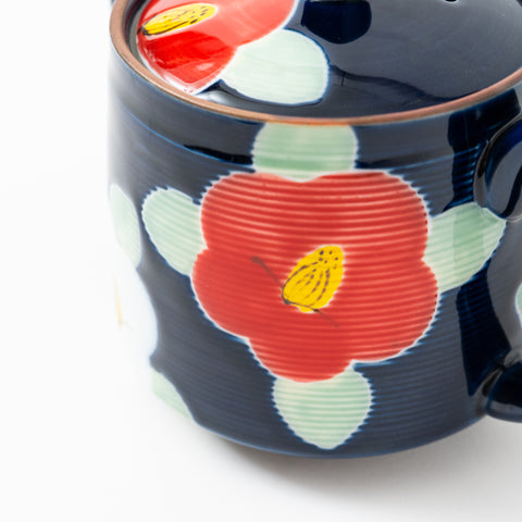 Vivid Camellia Arita Tea Set