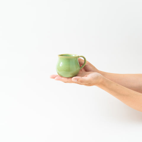 Green Glaze Plain Hasami Mug Cup