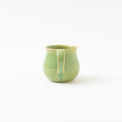 Green Glaze Plain Hasami Mug Cup