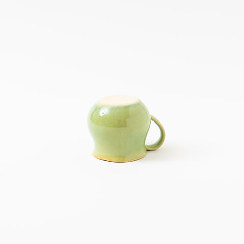 Green Glaze Plain Hasami Mug Cup