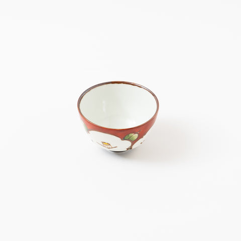 Red and Navy Camellia  Hasami Tea Set