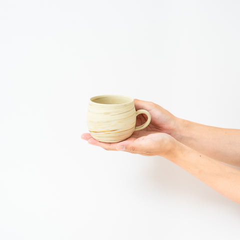 Kenji Plain White Nerikomi Tokoname Mug Cup