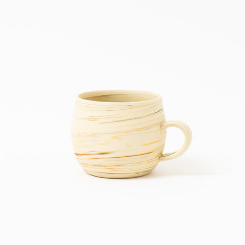 Kenji Plain White Nerikomi Tokoname Mug Cup