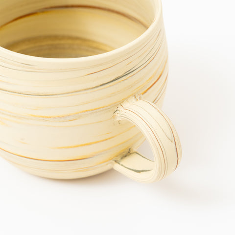 Kenji Plain White Nerikomi Tokoname Mug Cup