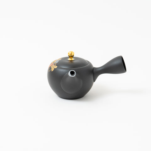 Shoboku Grape Design Black Clay Tokoname Teapot