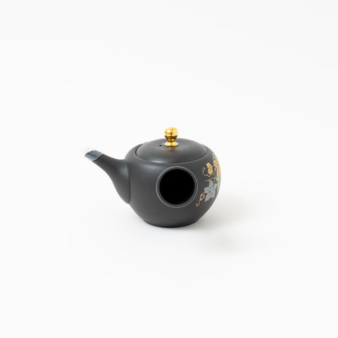 Shoboku Grape Design Black Clay Tokoname Teapot