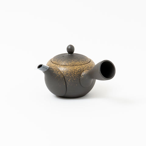 Fusen Thousand Lines Gold Sprinkled Tokoname Teapot