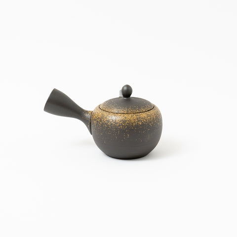 Fusen Thousand Lines Gold Sprinkled Tokoname Teapot