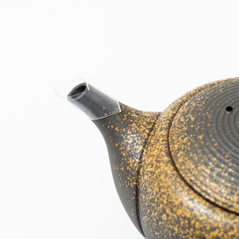 Fusen Thousand Lines Gold Sprinkled Tokoname Teapot