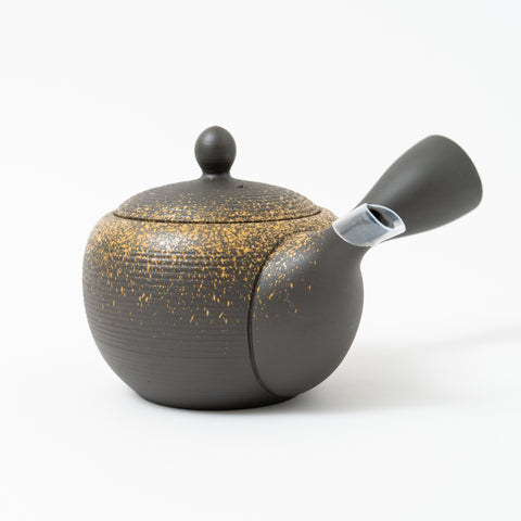 Fusen Thousand Lines Gold Sprinkled Tokoname Teapot