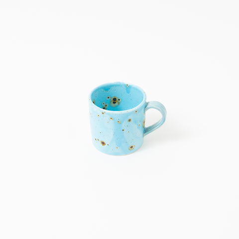 Bunsan Splatter Design Blue Mino Mug Cup