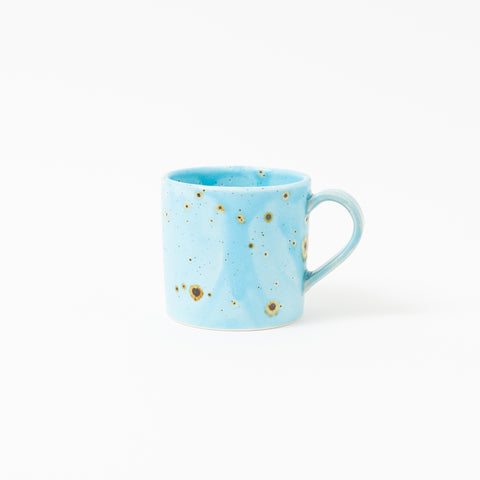 Bunsan Splatter Design Blue Mino Mug Cup