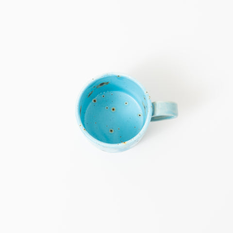 Bunsan Splatter Design Blue Mino Mug Cup