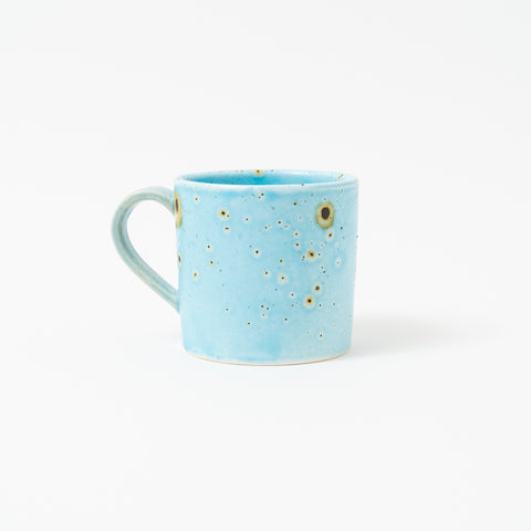 Bunsan Splatter Design Blue Mino Mug Cup