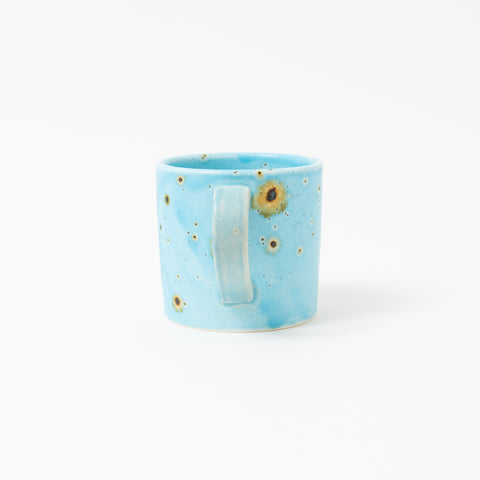 Bunsan Splatter Design Blue Mino Mug Cup