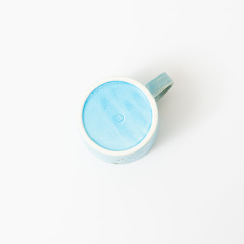 Bunsan Splatter Design Blue Mino Mug Cup