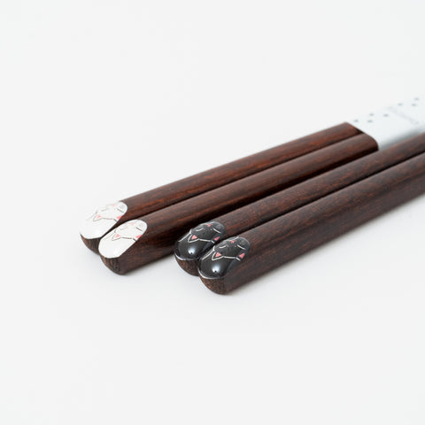 Days with Cat Wakasa Lacquerware Chopstick Set For Two