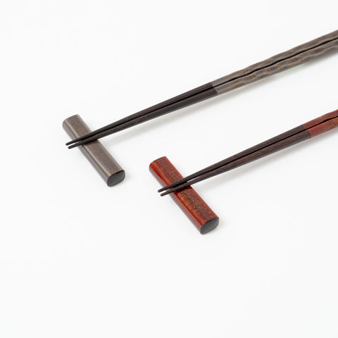 Tin and Red Layered Wakasa Lacquerware Chopstick Set