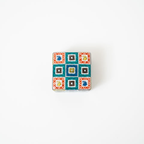 Seikou Kiln Colorful Geometric Pattern Kutani Accessory Case