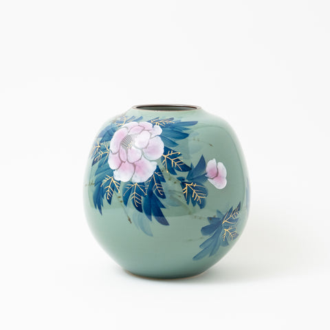 Camellia Sasanqua Kutani Vase