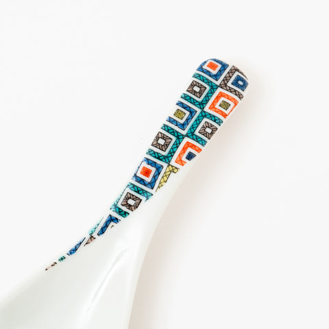 Seikou Kiln Iroe Traditional Pattern Kutani Spoon