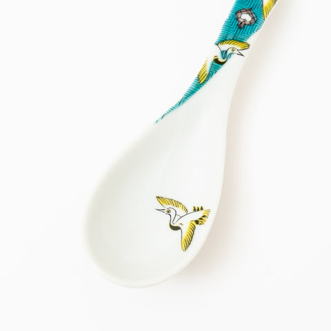 Seikou Kiln Iroe Traditional Pattern Kutani Spoon