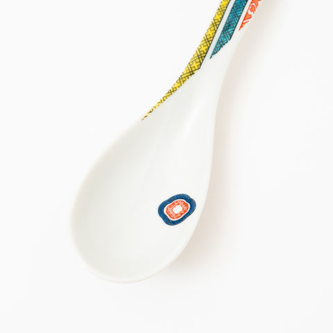 Seikou Kiln Iroe Traditional Pattern Kutani Spoon