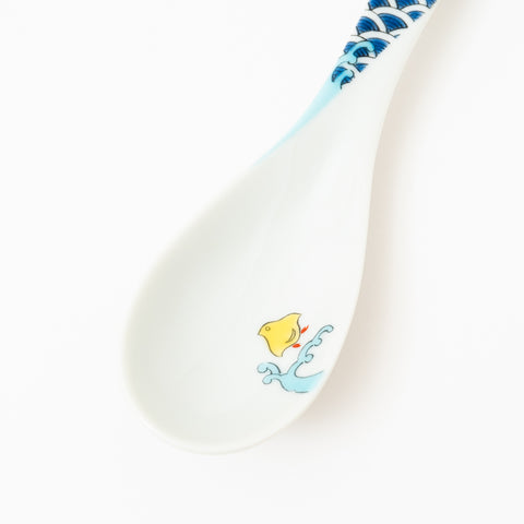 Seikou Kiln Iroe Traditional Pattern Kutani Spoon