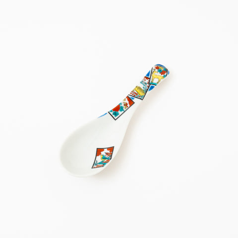 Seikou Kiln Iroe Traditional Pattern Kutani Spoon