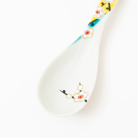 Seikou Kiln Iroe Traditional Pattern Kutani Spoon