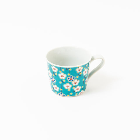 Seikou Kiln Plum Japanese Traditional Pattern Kutani Mug Cup