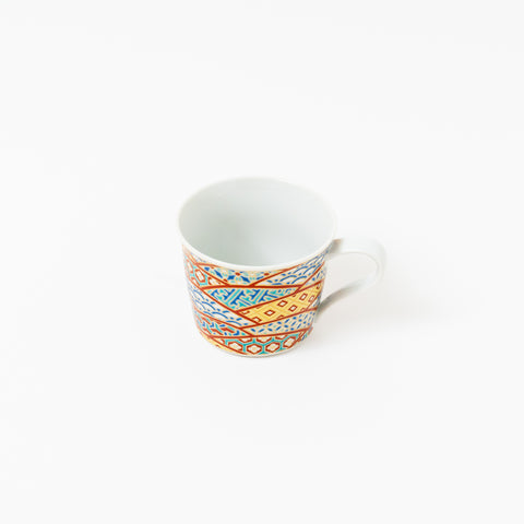 Seikou Kiln Plum Japanese Traditional Pattern Kutani Mug Cup