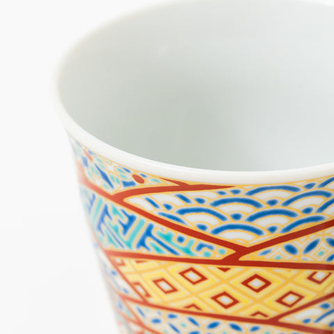 Seikou Kiln Plum Japanese Traditional Pattern Kutani Mug Cup