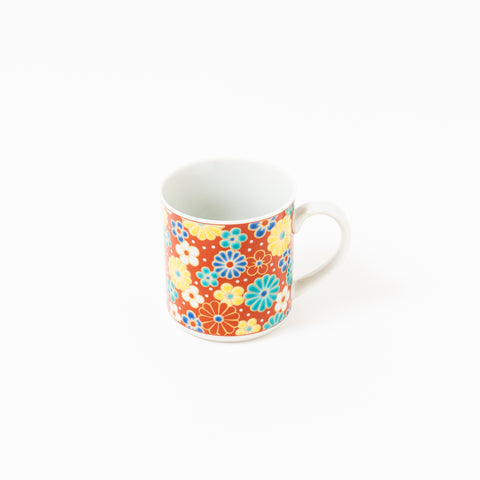 Seikou Kiln Flowers Kutani Mug Cup