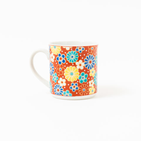 Seikou Kiln Flowers Kutani Mug Cup