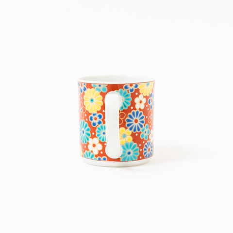 Seikou Kiln Flowers Kutani Mug Cup