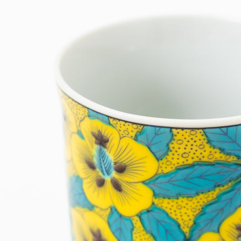 Seikou Kiln Flowers Kutani Mug Cup