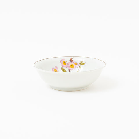 Cherry Blossom with Cat Kutani Kobachi Bowl Set