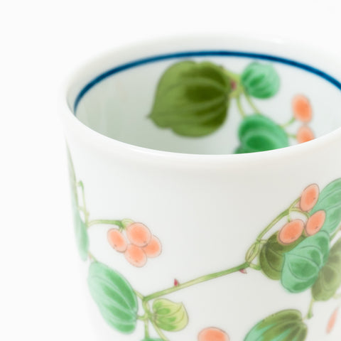 Japanese Greenbrier Stylish Kutani Teacup