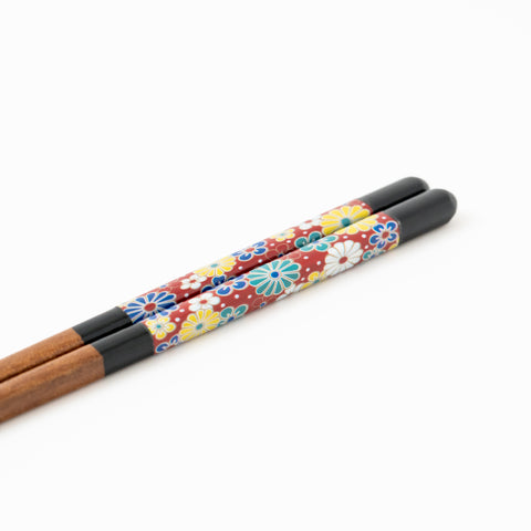 Seiko Kiln Kutani Iroe Traditional Pattern Wakasa Lacquerware Chopstick