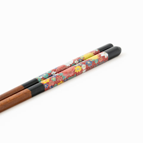 Seiko Kiln Kutani Iroe Traditional Pattern Wakasa Lacquerware Chopstick