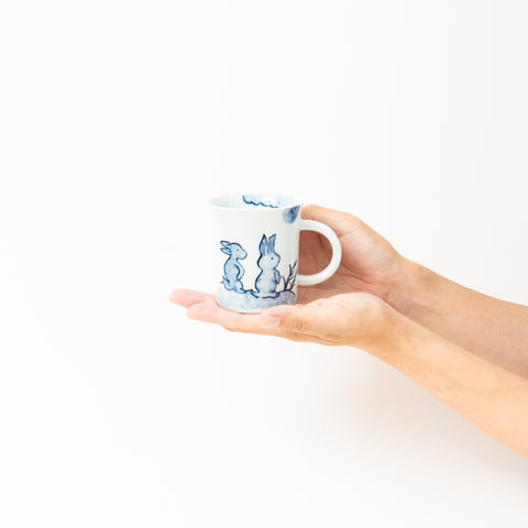 Friendly Rabbit Kutani Mug Cup