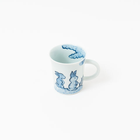 Friendly Rabbit Kutani Mug Cup